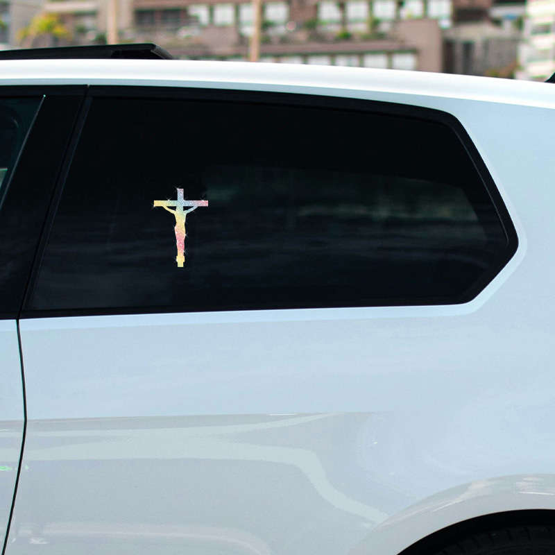 1pc  silvery  Jesus Christian Themed Stickers