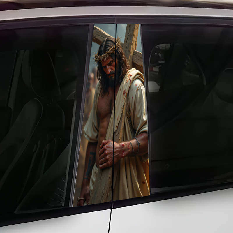 Set Of 2 Pieces Jesus Christian Themed Stickers