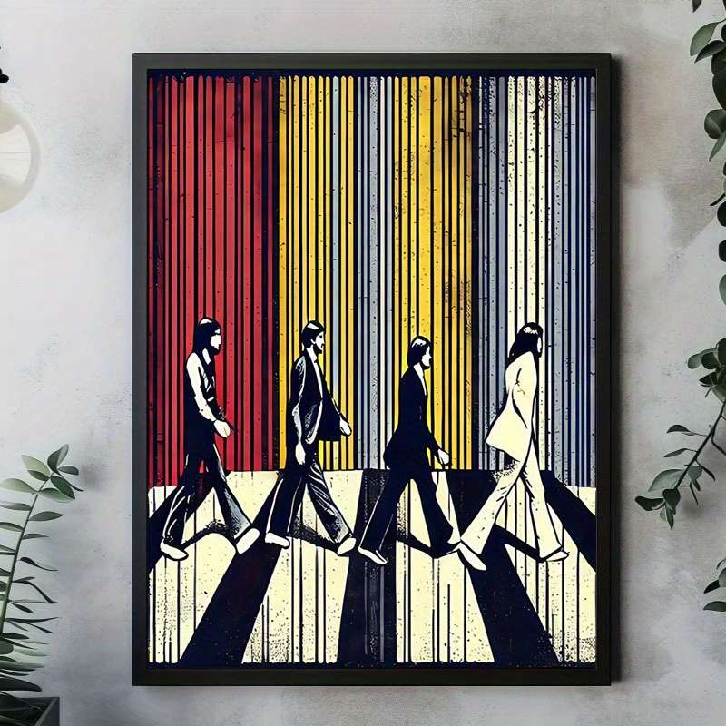 1pc  Unframed Canvas Print Beatles-Inspired Music-Themed Wall Art 30.48cm x 40.64cm Vibrant