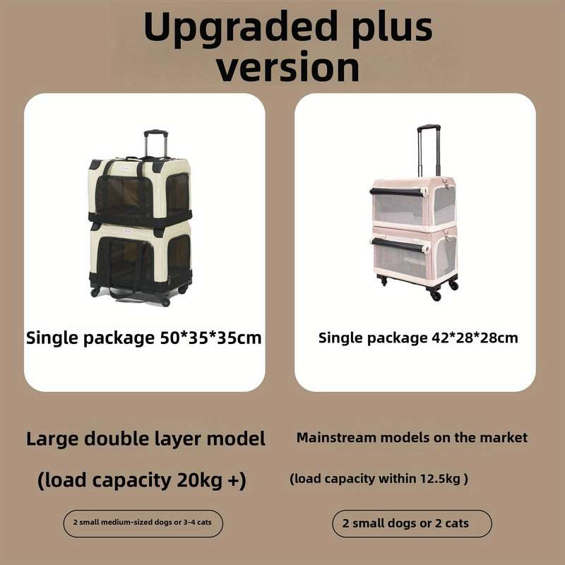 1pc Single bag Add pull rod Pet Bag