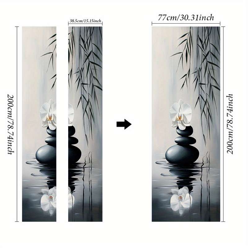 1Pc 95.0x209.8cm Door Window Sticker