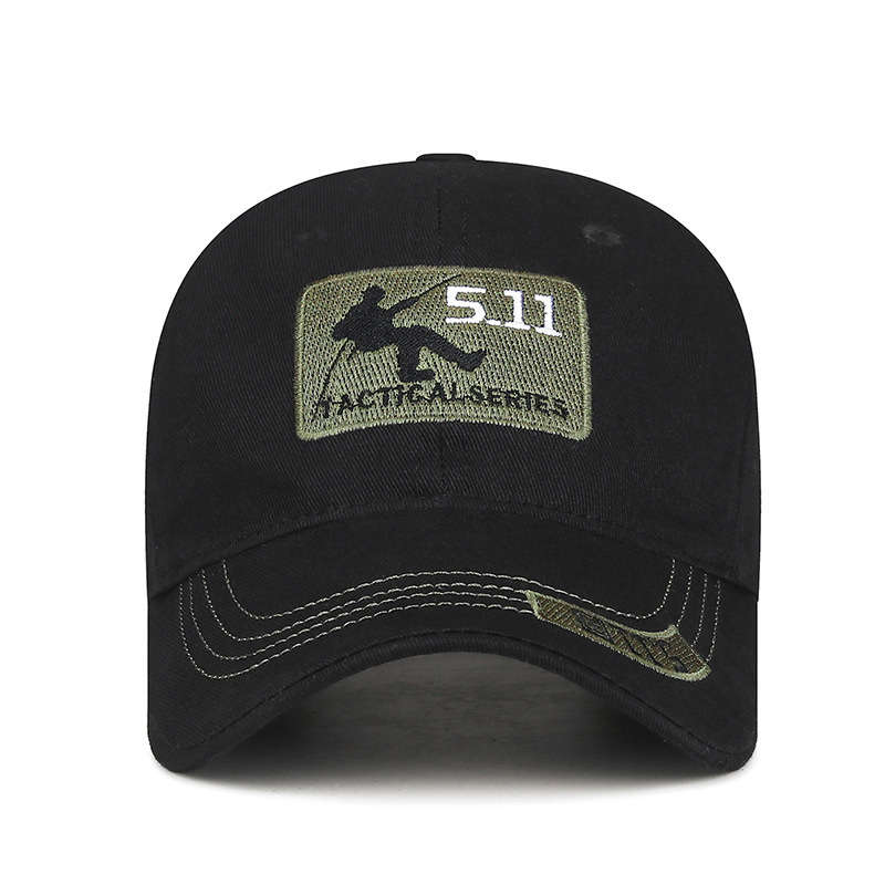 1pc Men's Tactical Camouflage Baseball Cap Adjustable Sunshade Hat with Embroidered "12.98meter D