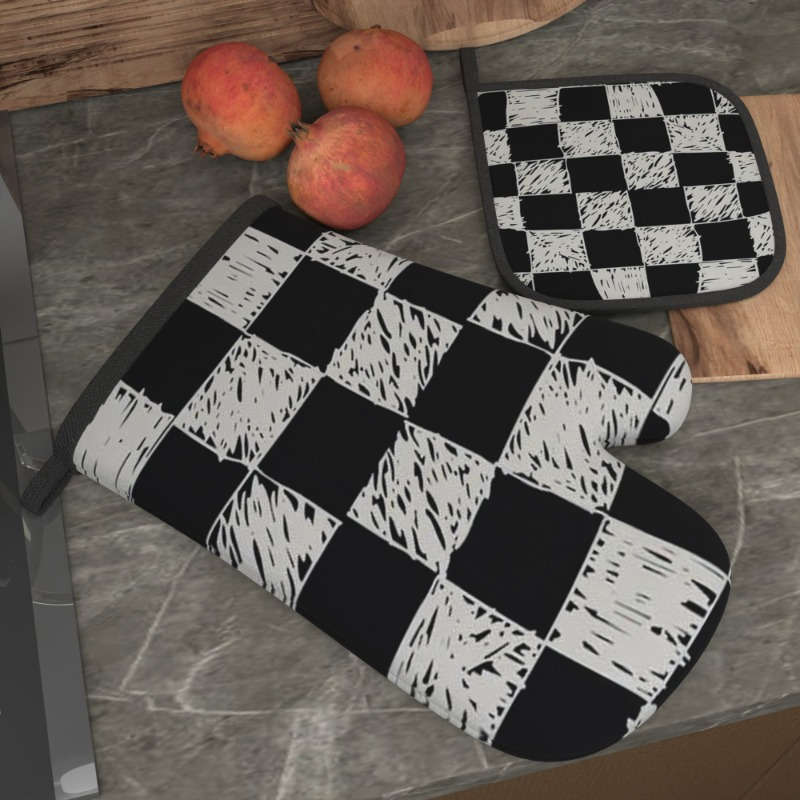 2pcs 26.92x17.02 cm Heat Resistant Oven Mitts And Potholders
