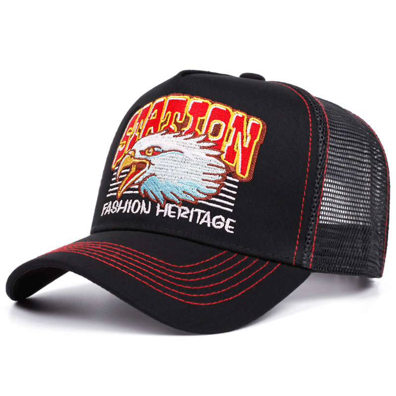 1pc Men's Outdoor Sports Baseball Cap Collection Multi-Color Polyester Mesh Back Eag
