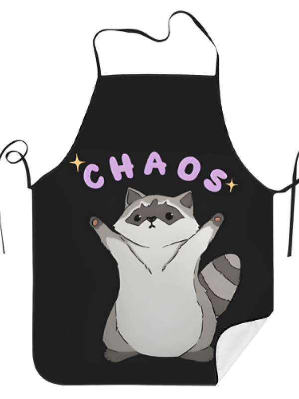 1pc Raccoon Chaos Creative Sdesign Kitchen Apron