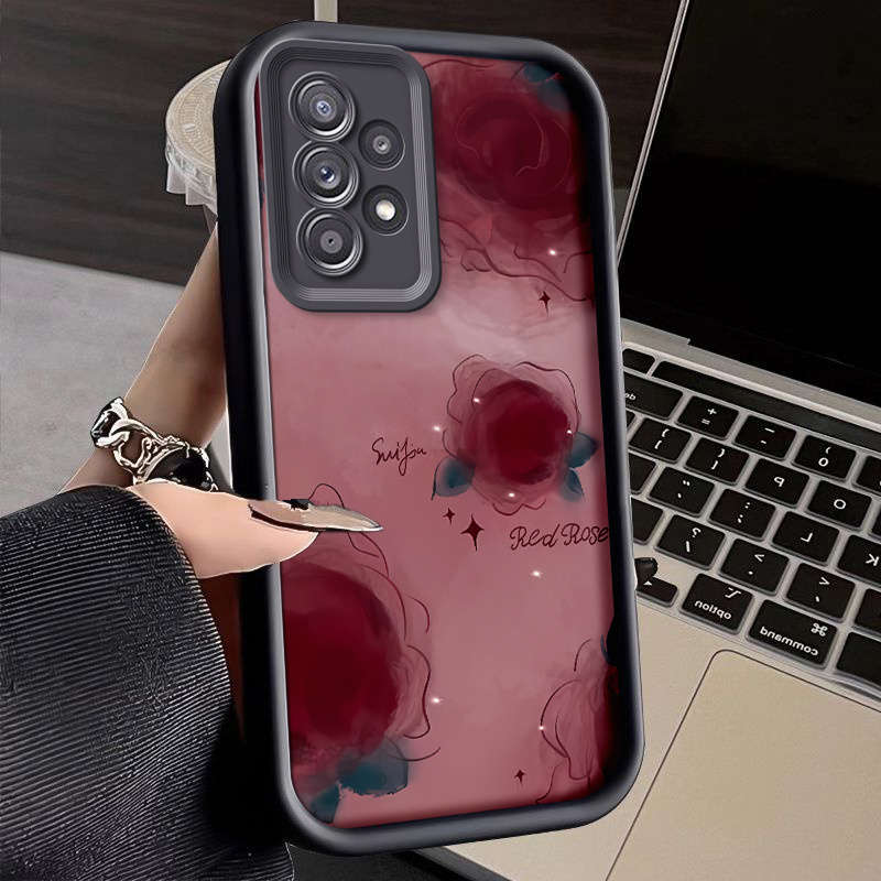 1pc Red For Samsung Galaxy A52 5G Phone Cases