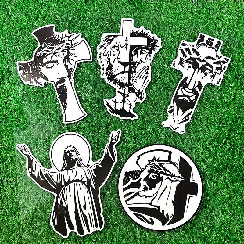 2pcs  Jesus Christian Themed Stickers