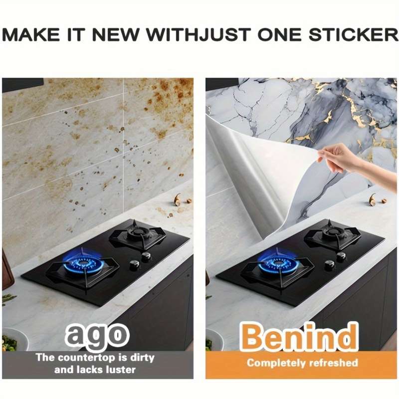 1PC Wall StickersGray Blue Golden60cmX100cm