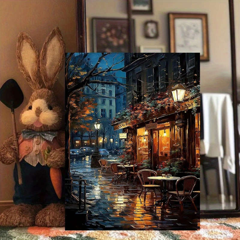 1pc Charming 30.48x40.64cm Frameless Canvas Art with Warm Glow Lights Dewy Goose Perfect for Home Of
