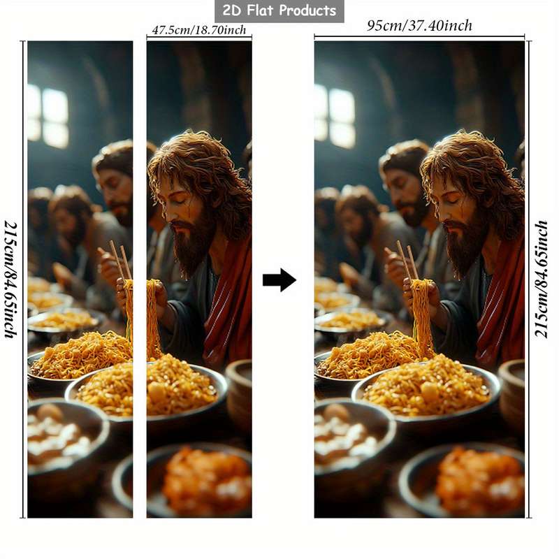 1pc 95.0x214.88cm Jesus Christian Themed Stickers