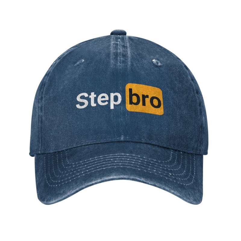 1pc  Step Bro Funny Novelty Baseball Cap Distressed Denim-Style Adjustable Snapback Ligh