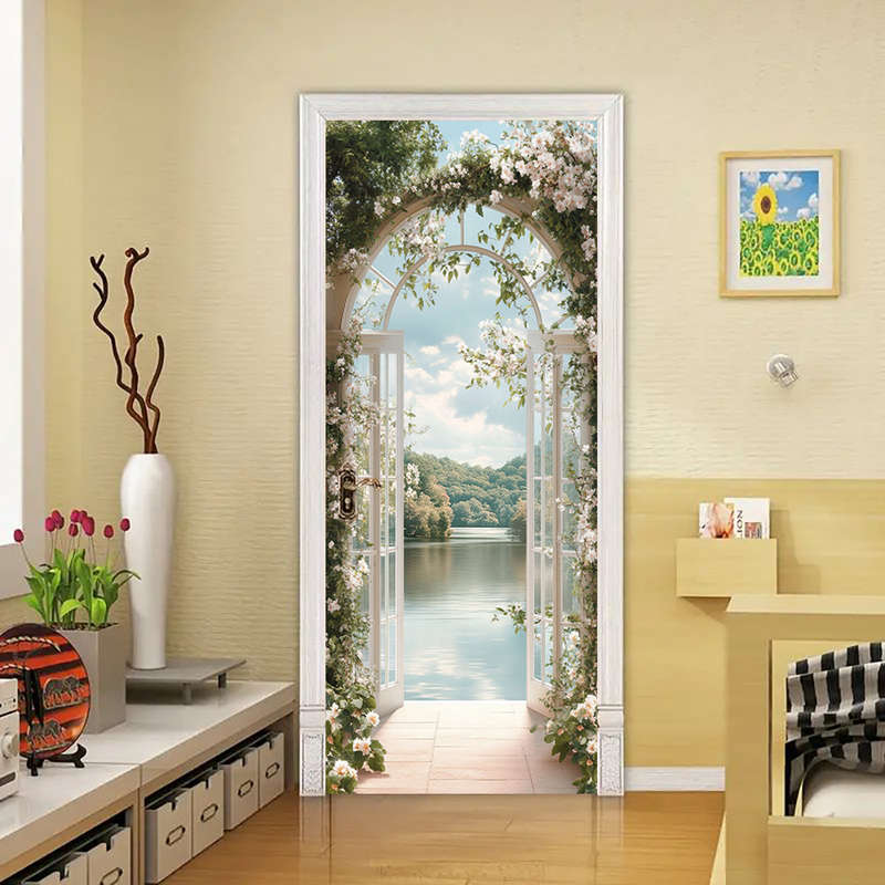 1Pc 95.0x214.88cm Door Window Sticker