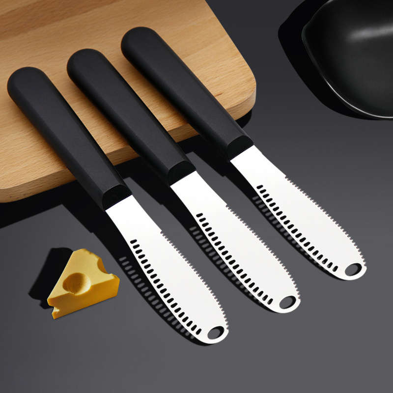 1pc Stainless Steel Cheese Knife 4-Inch Butter Knife with Holes Suitable for Cheese Bread Jam