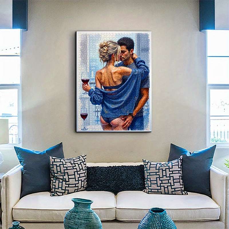 1000pcs Romantic Couple Jigsaw Puzzle for Adults White Premium Anti-Scratch High