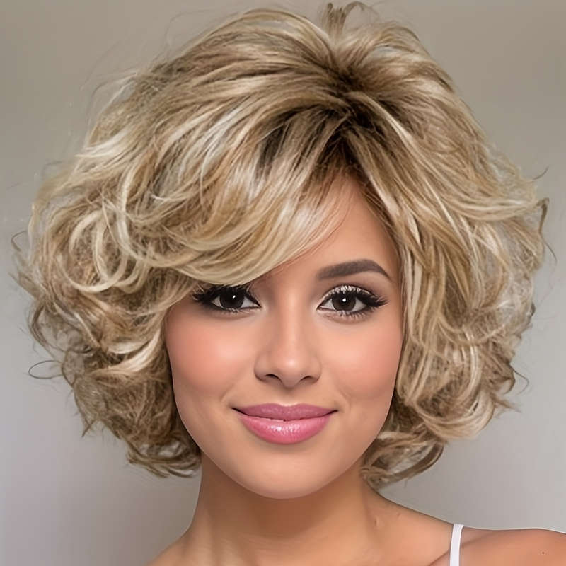1Pc Golden 30.48cm Fashion Design Wig