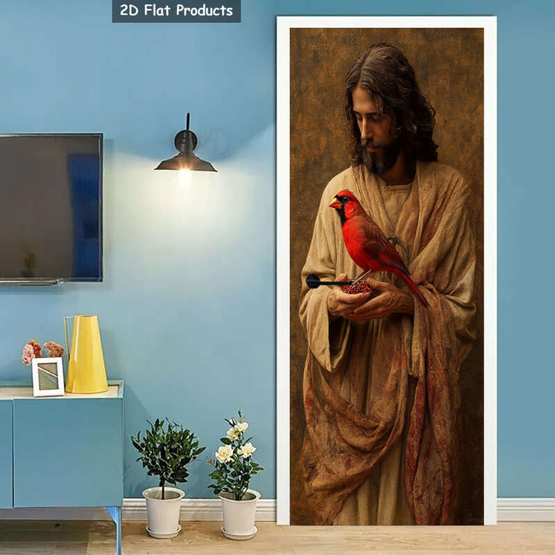 1pc 95.0x214.88cm Jesus Christian Themed Stickers