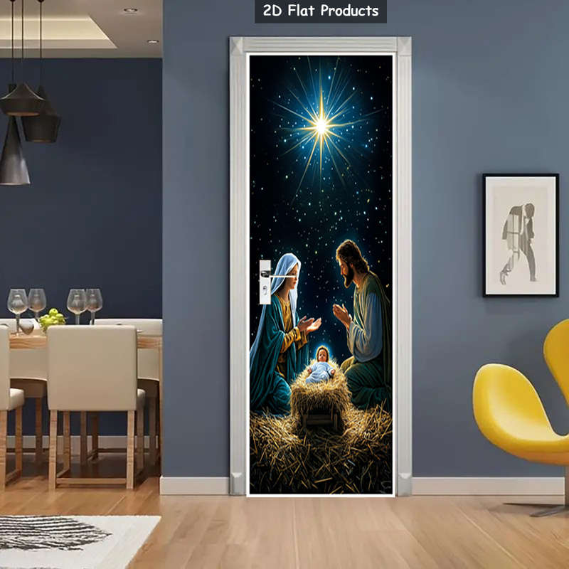 1pc 95.0x209.8cm Jesus Christian Themed Stickers