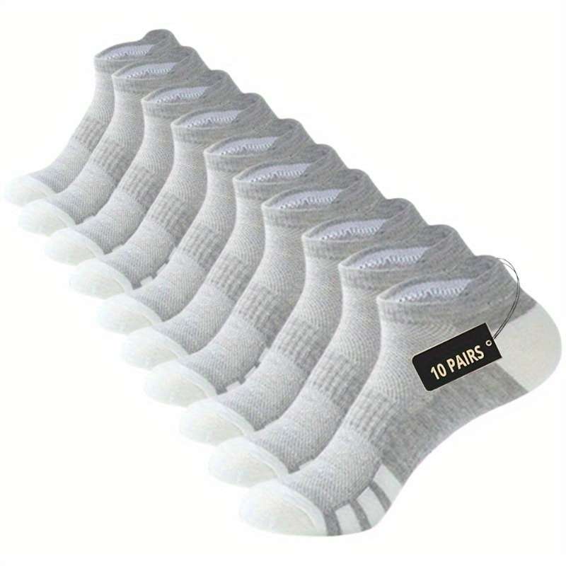 10 Pairs Of White One Size High Elastic Socks