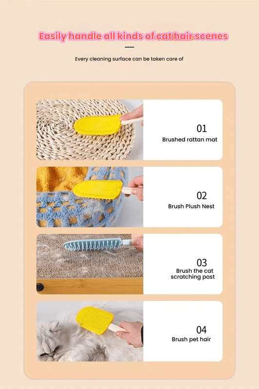 1pc Ice Cream Comb Yellow Pet Comb