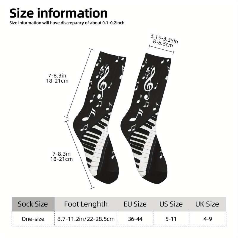 1 Pair Black One Size Socks