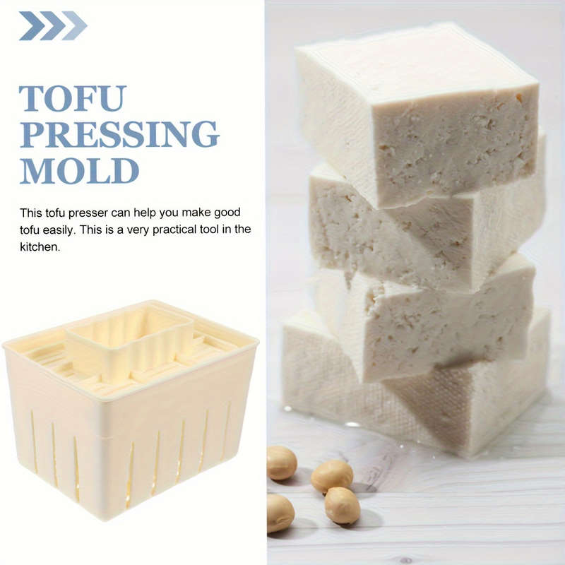 1pc White Plastic Cheese Tofu Press with Multi-Layer Filter Quick and Easy Kitchen Tool for