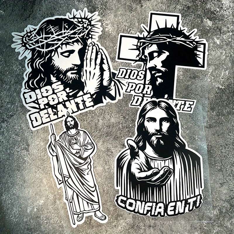 2PCS  Jesus Christian Themed Stickers