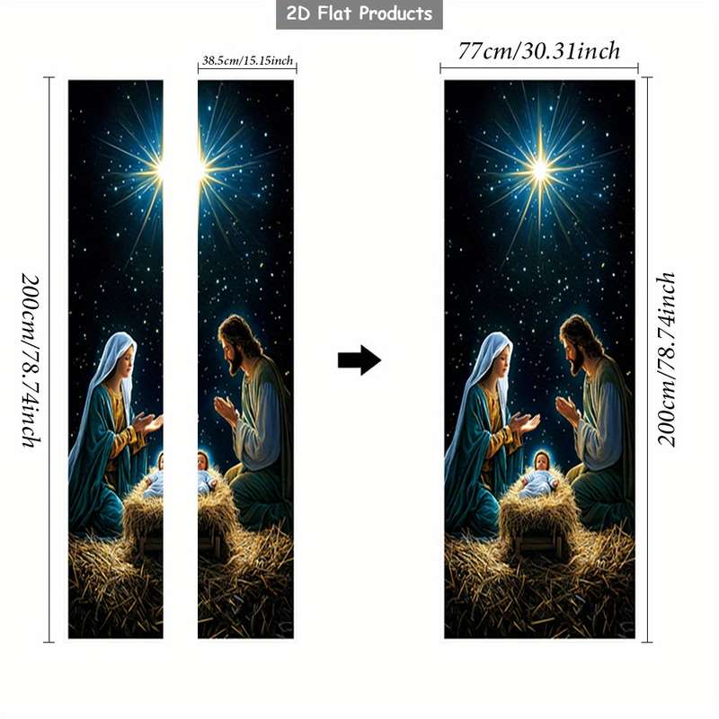 1pc 95.0x209.8cm Jesus Christian Themed Stickers