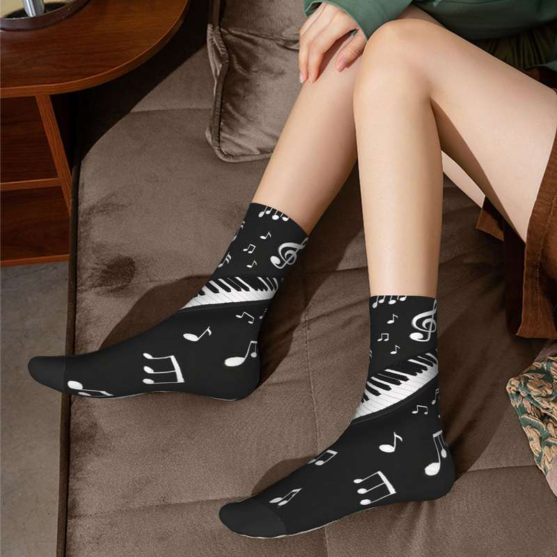 1 Pair Black One Size Socks