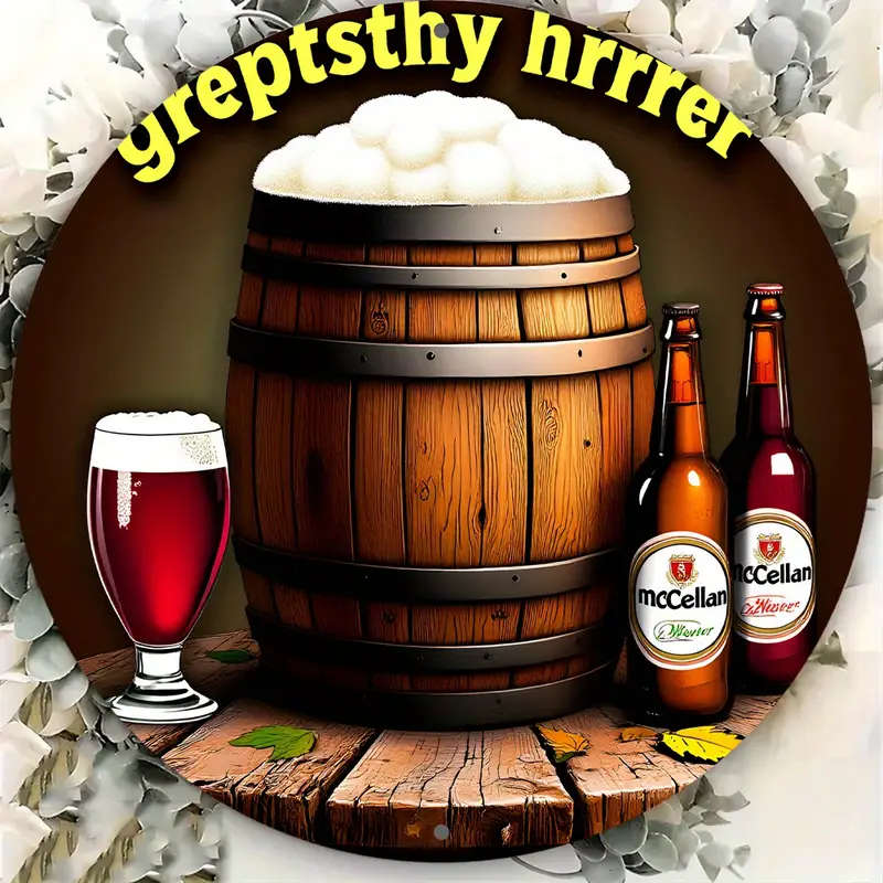 A Round Beer Decorative Sign