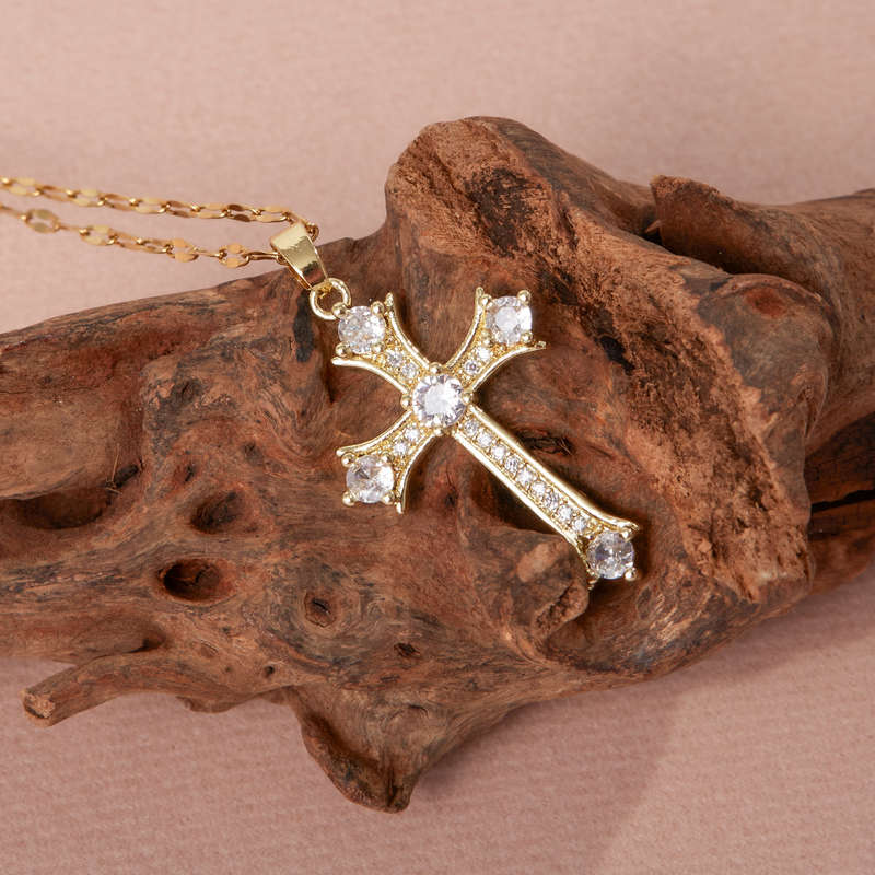 1 Piece Golden Jesus Theme Pendant