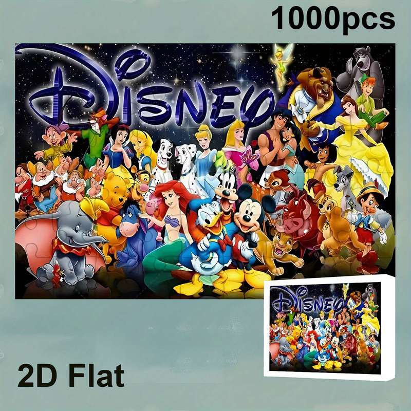 1000pcs Wooden Jigsaw Puzzle 75.01cm x 50.01cm Colorful Cartoon Characters Rela