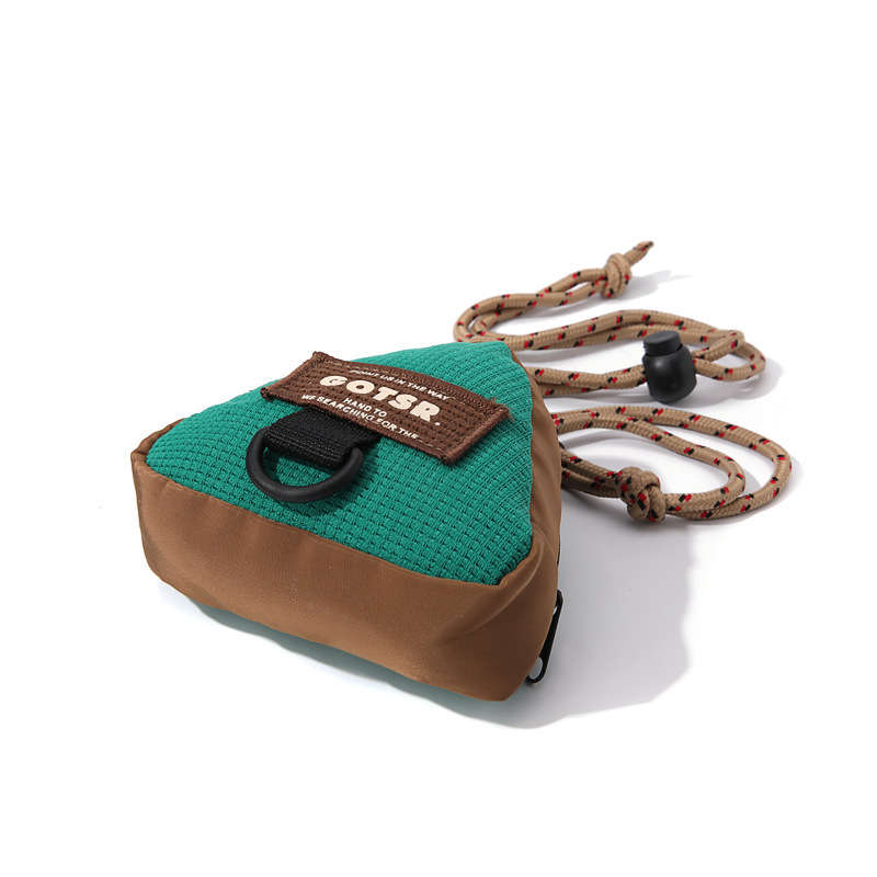 1pc Triangle Keychain Coin Purse Hanging Neck Casual Sling Bag Trendy Storage Pouch Creative Gift
