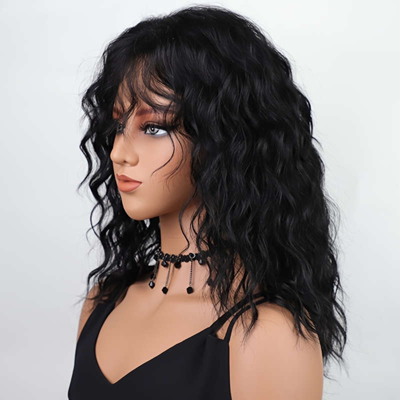 1Pc Black 50.8cm Fashion Design Wig