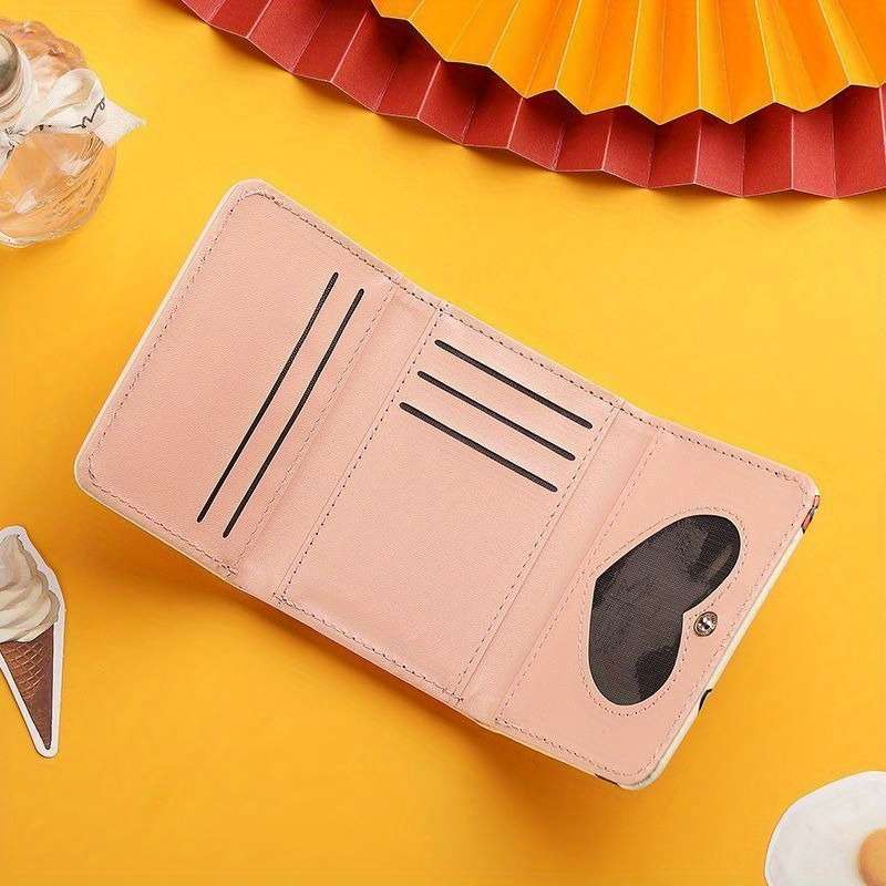 1pc  Disney Mickey Mouse Cartoon Wallet Short Three-fold Coin Purse ID Card Holder PU Mater