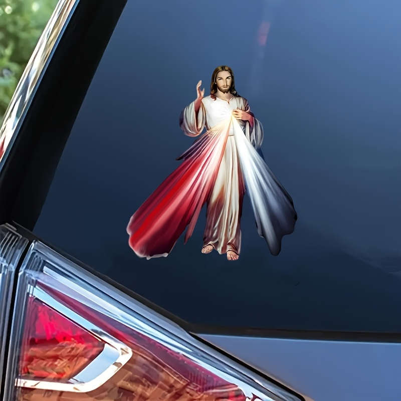 1pc 13.97cmx11.0cm Jesus Christian Themed Stickers