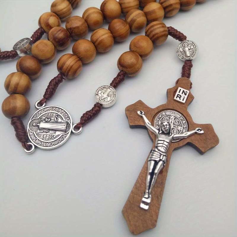 1 Piece Brown Jesus Theme Pendant