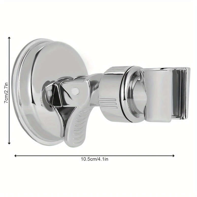 1Pc Adjustable Shower Head Holder With Strong Suction Cup Easy Installation No Tools Needed Bathroom