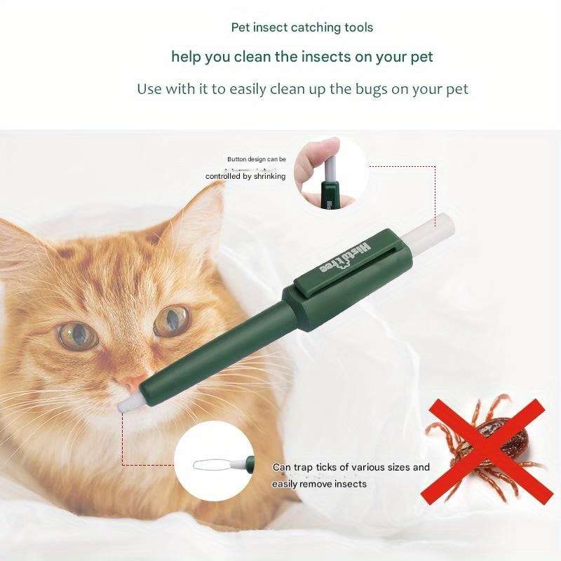 1pc Olive Green Bug Catcher Pet Comb