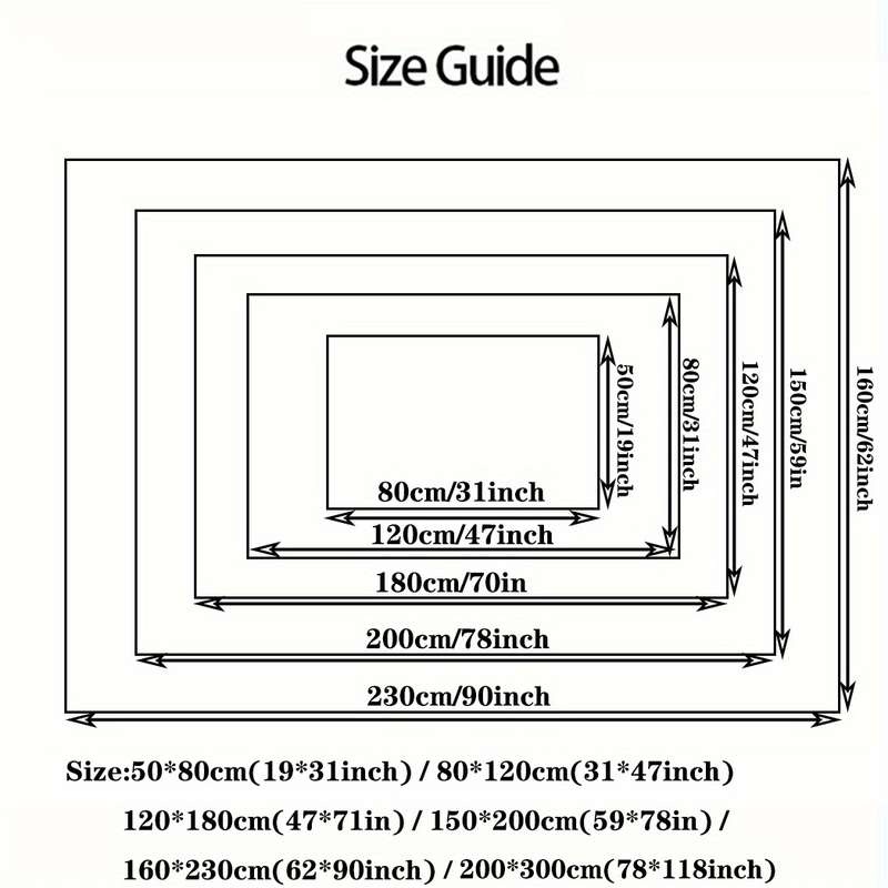1Pc 50x80cm 19x31inch Floor Mat