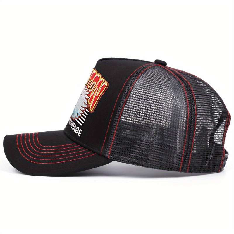 1pc Men's Outdoor Sports Baseball Cap Collection Multi-Color Polyester Mesh Back Eag