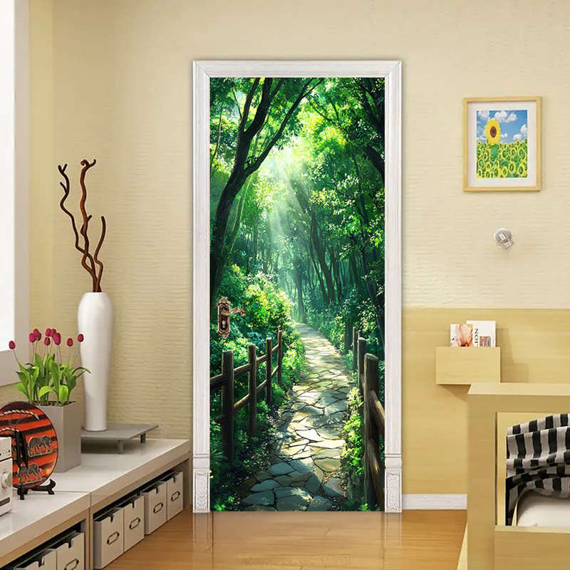1Pc 76.96x199.9cm Door Window Sticker