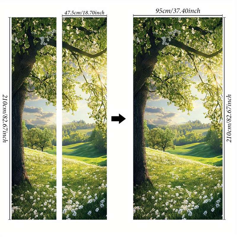 1Pc 95.0x214.88cm Door Window Sticker