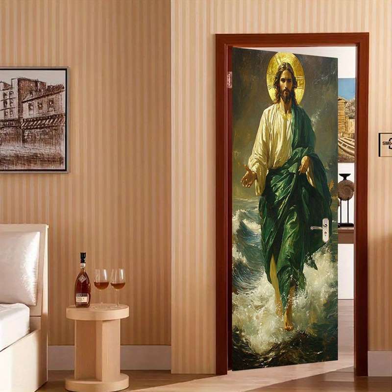 1pc 95.0x214.88cm Jesus Christian Themed Stickers