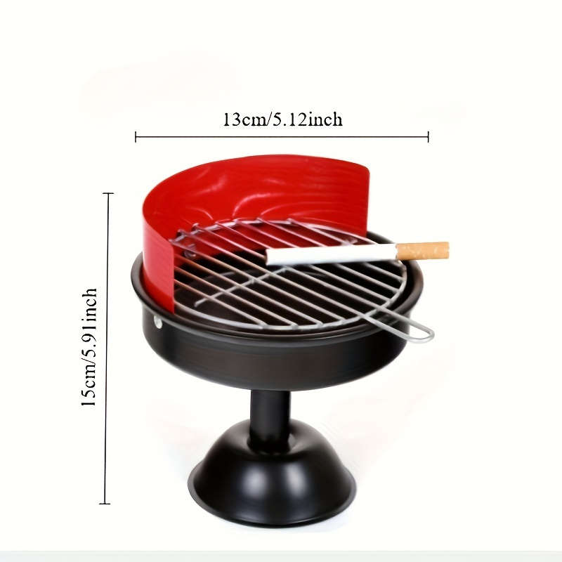 1pc A Creative Barbecue Grill-Shaped Ashtray Suitable for Home Office And Outdoor Use.