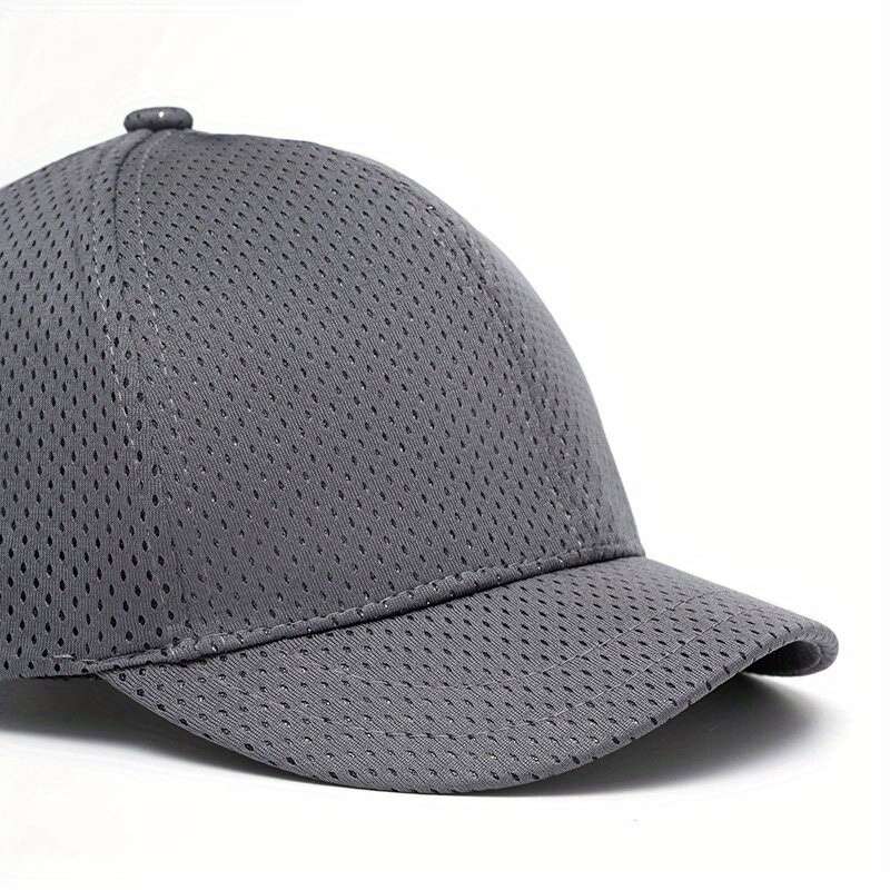 1pc Men'S Lightweight Mesh Baseball Cap Pink with "B" Logo Breathable Summer Hat for Outdoor Spo