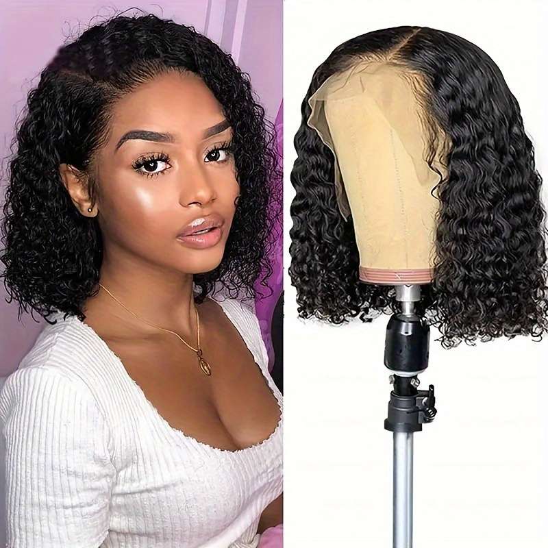 1Pc Black 35.56cm Fashion Design Wig