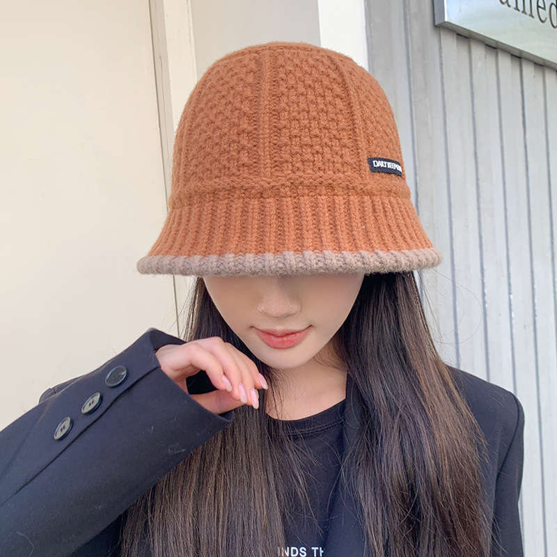 1pc Hat Women Autumn and Winter Seasonal Warm Bucket Fisherman Hat Showing Small Face Covering Face