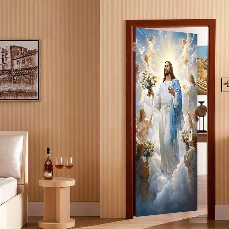 1pc 95.0x214.88cm Jesus Christian Themed Stickers