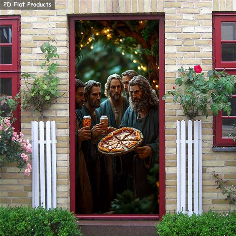 1pc 95.0x209.8cm Jesus Christian Themed Stickers