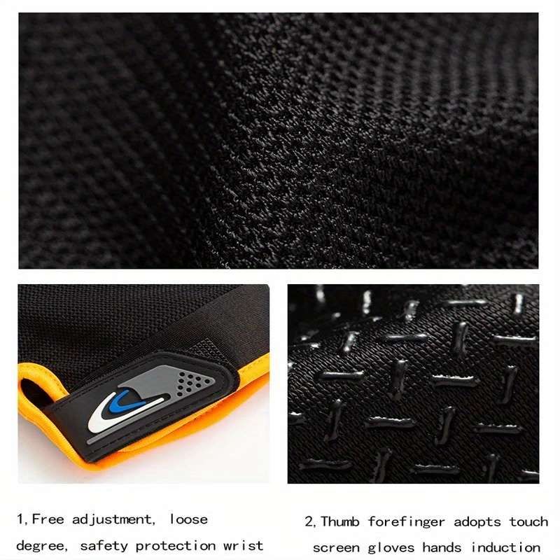 1 Pair Black Outdoor Sports Gloves
